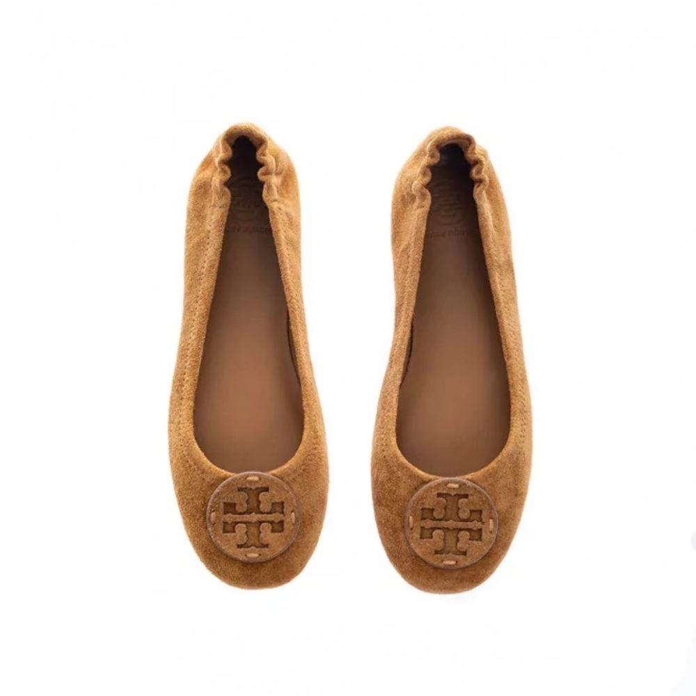 TORY BURCH Mini Travel - Natural leather ballerinas with logo